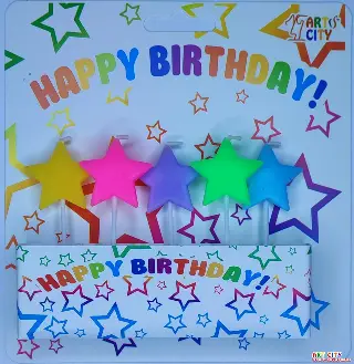 Свічки зірки асорті