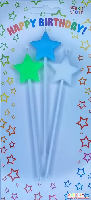 Свічки зірки асорті хлопчик