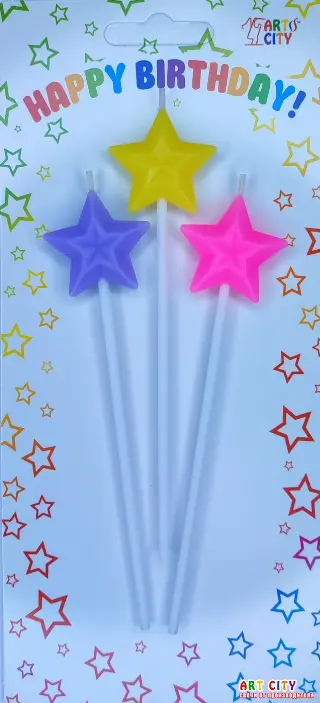 Свічки зірки асорті дівчинка 3Д