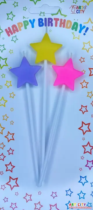 Свічки зірки асорті дівчинка