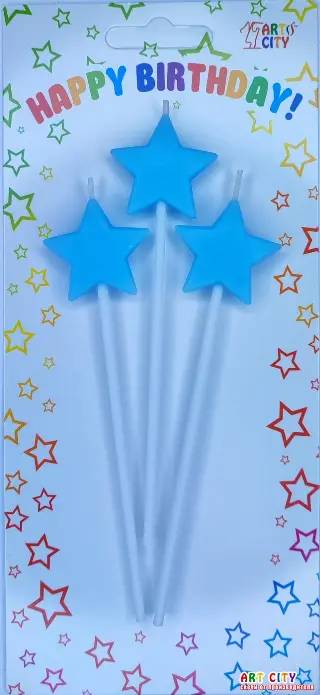 Свічки зірки блакитні