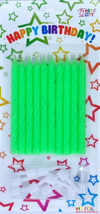 Маленькі спіральні салатові 10шт з підставкою