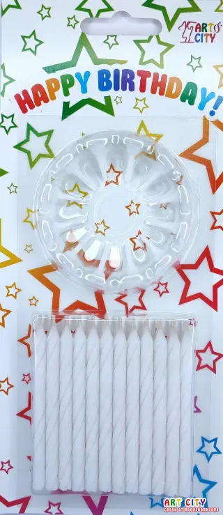 Свічки спіральні 24шт білі