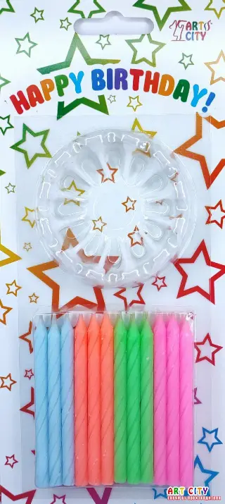 Свічки спіральні 24шт асорті