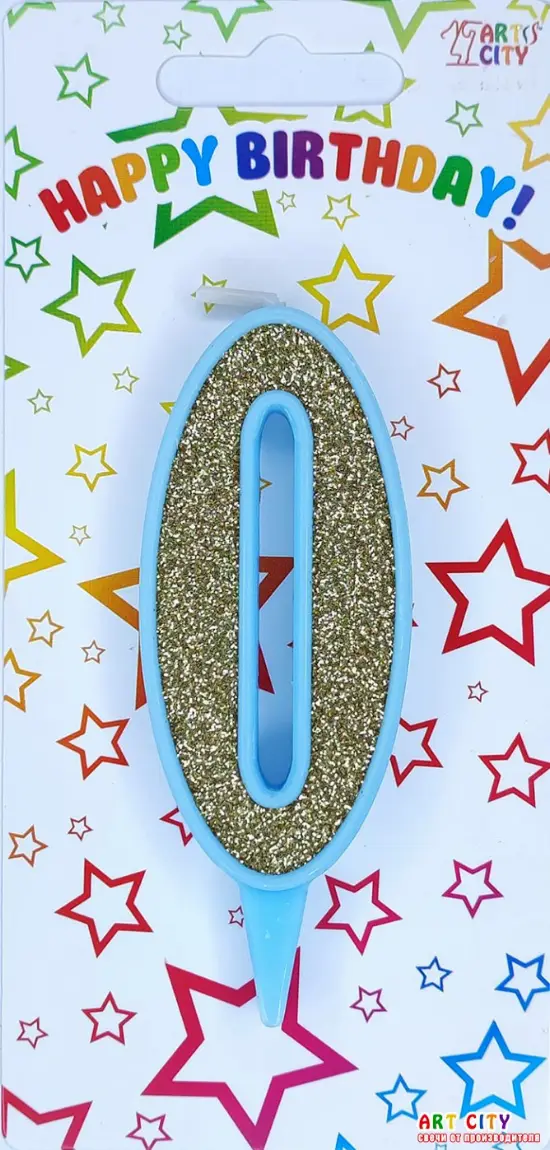 Свічка блакитне золото 0