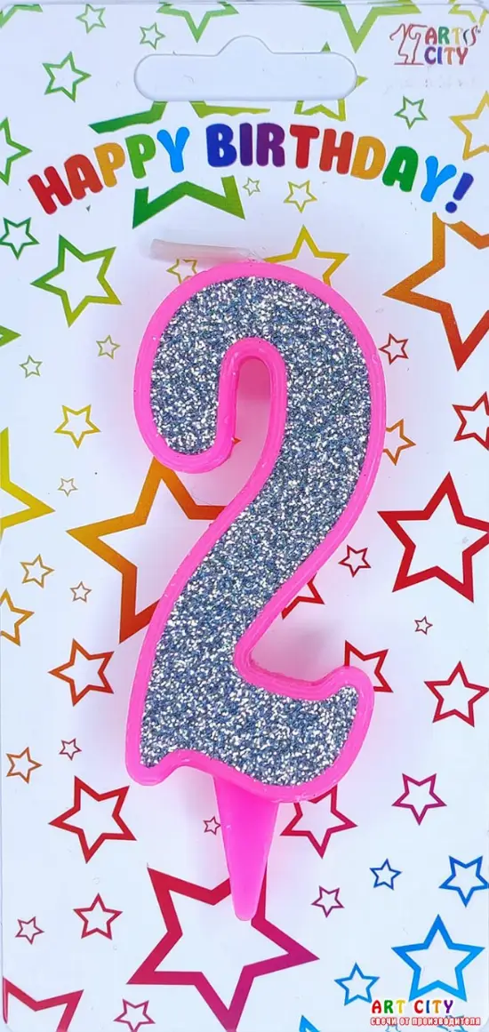 Свічка рожеве срібло 2