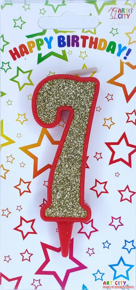 Свічка червоне золото 7