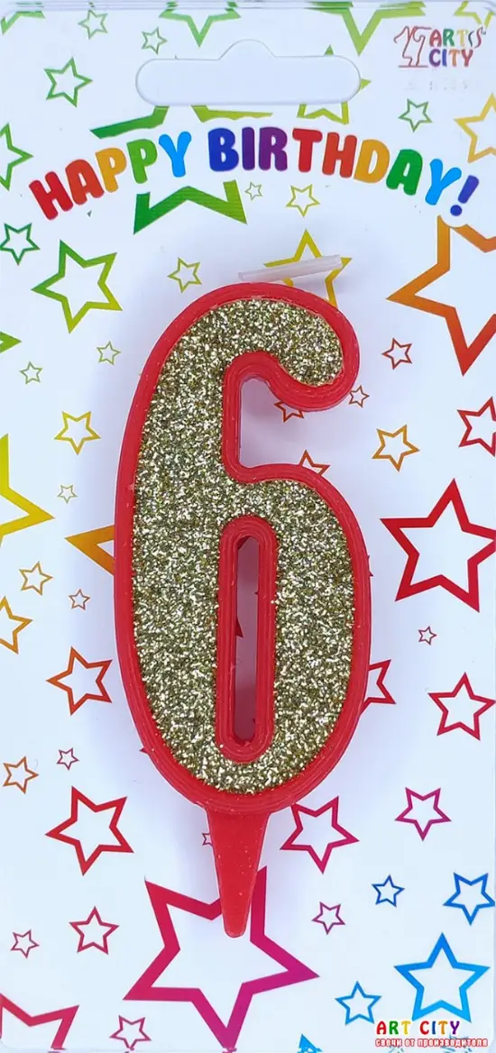 Свічка червоне золото 6