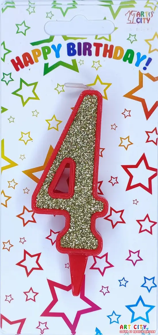 Свічка червоне золото 4