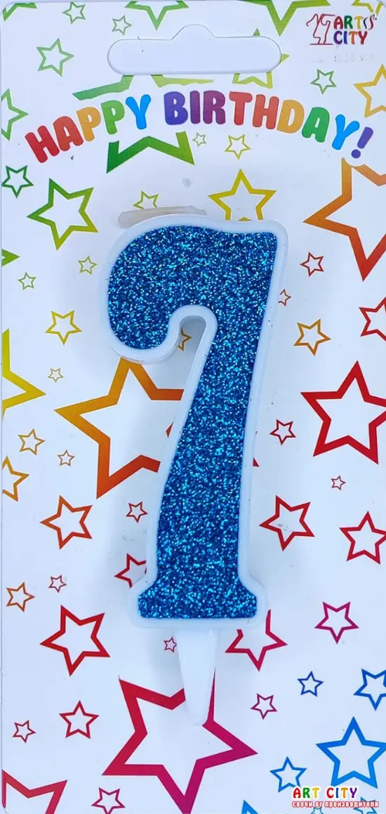 Свічка Білий Аквамарин 7