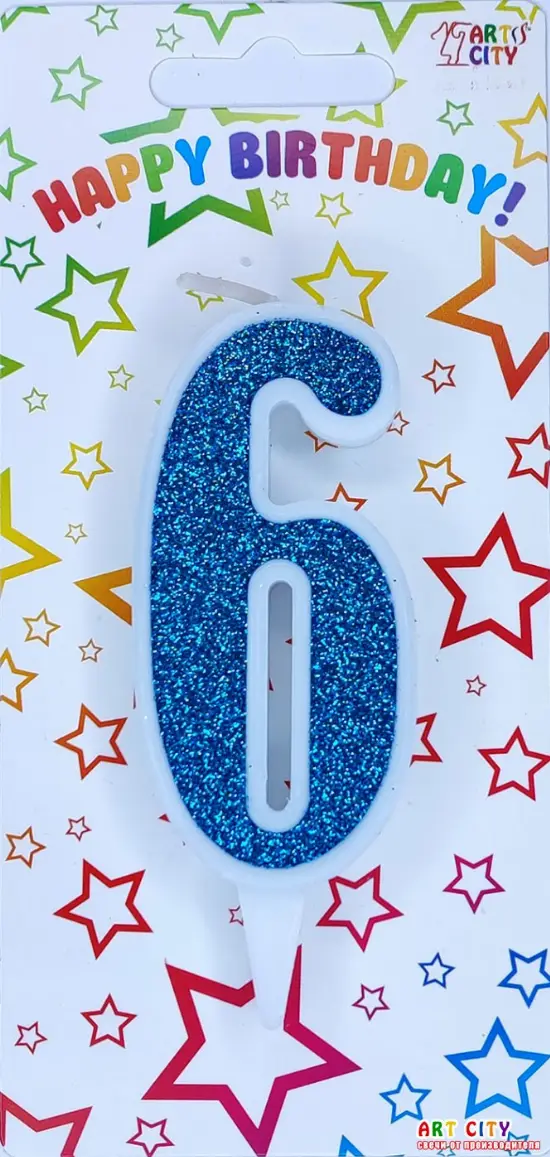 Свічка Білий Аквамарин 6