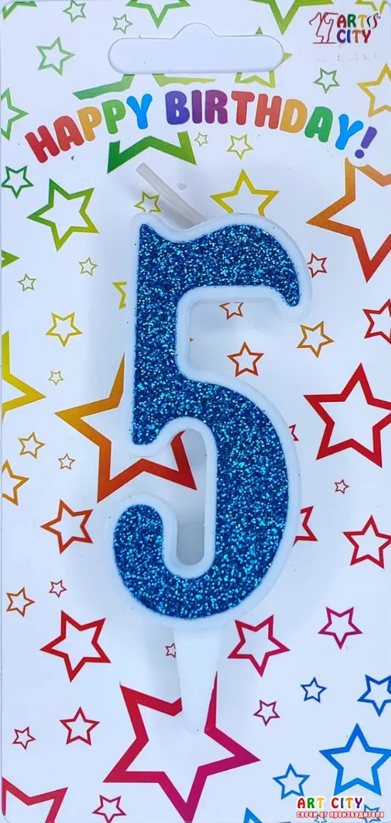 Свічка Білий Аквамарин 5