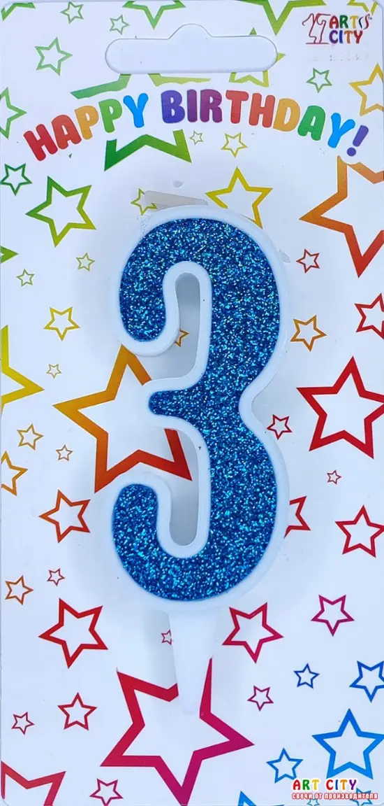 Свічка Білий Аквамарин 3