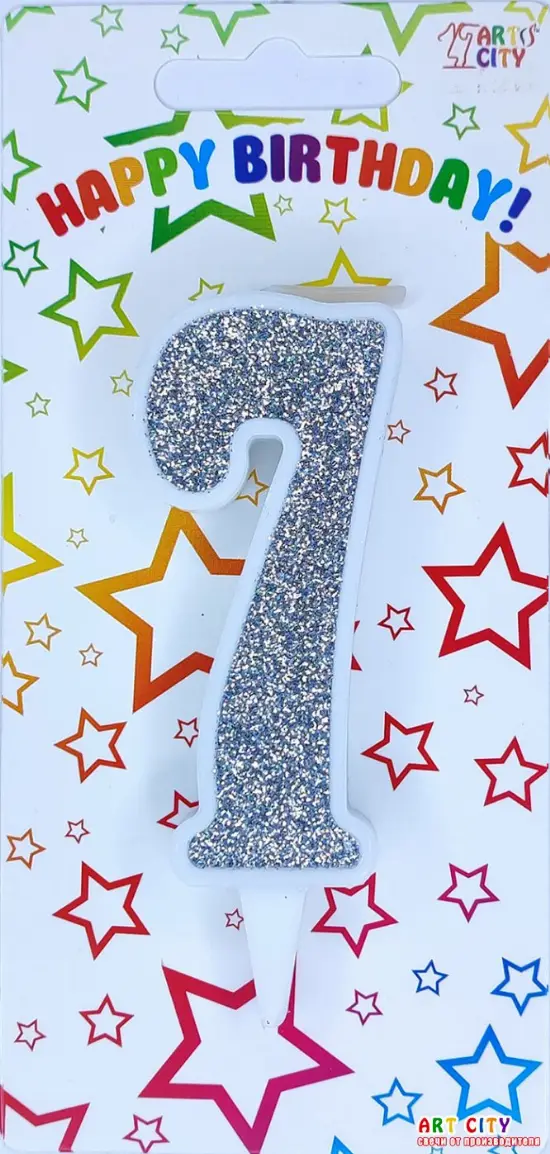 Свічка Біле Срібло 7