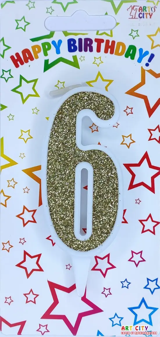 Свічка Біле Золото 6