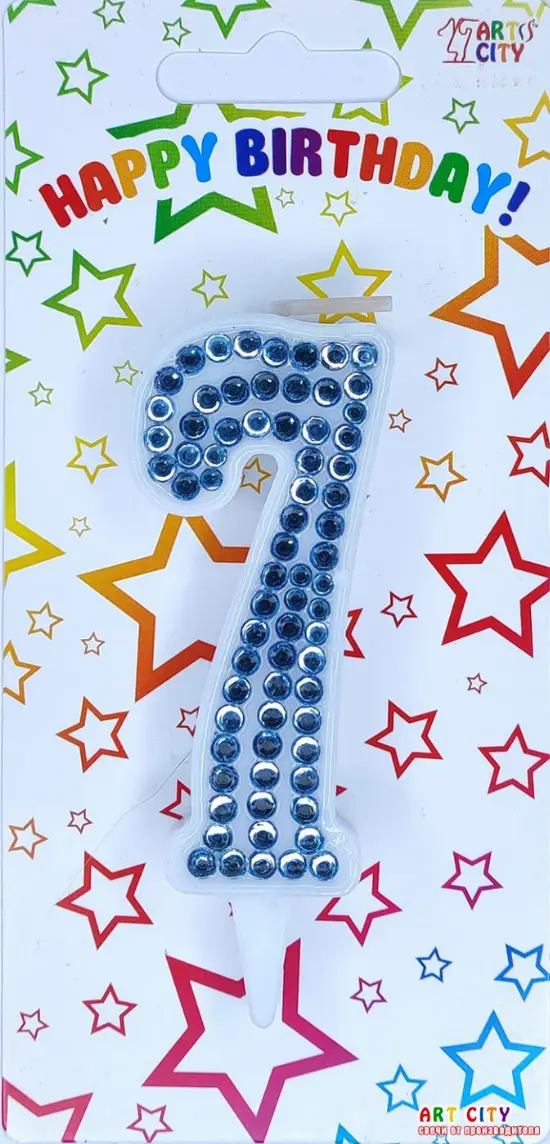 Свічка Блакитні стрази 7