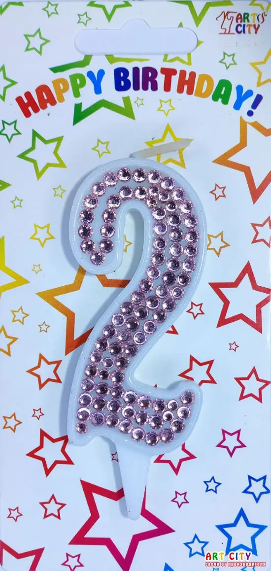 Свічка Рожеві стрази 2