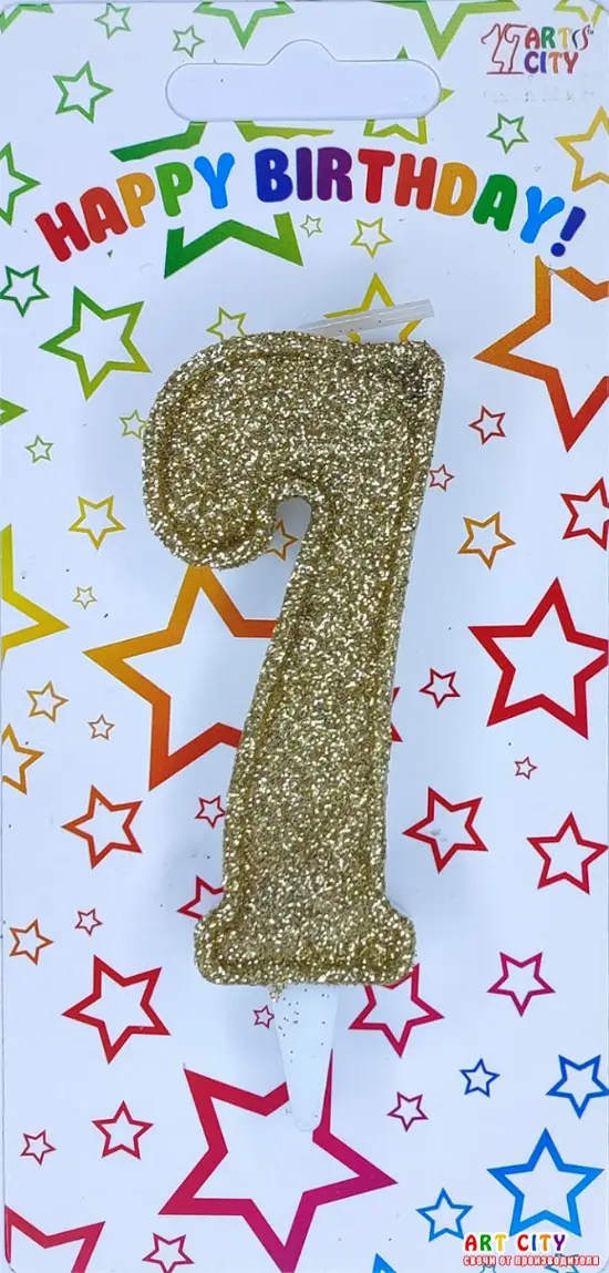 Свічка в золотому глітері 7