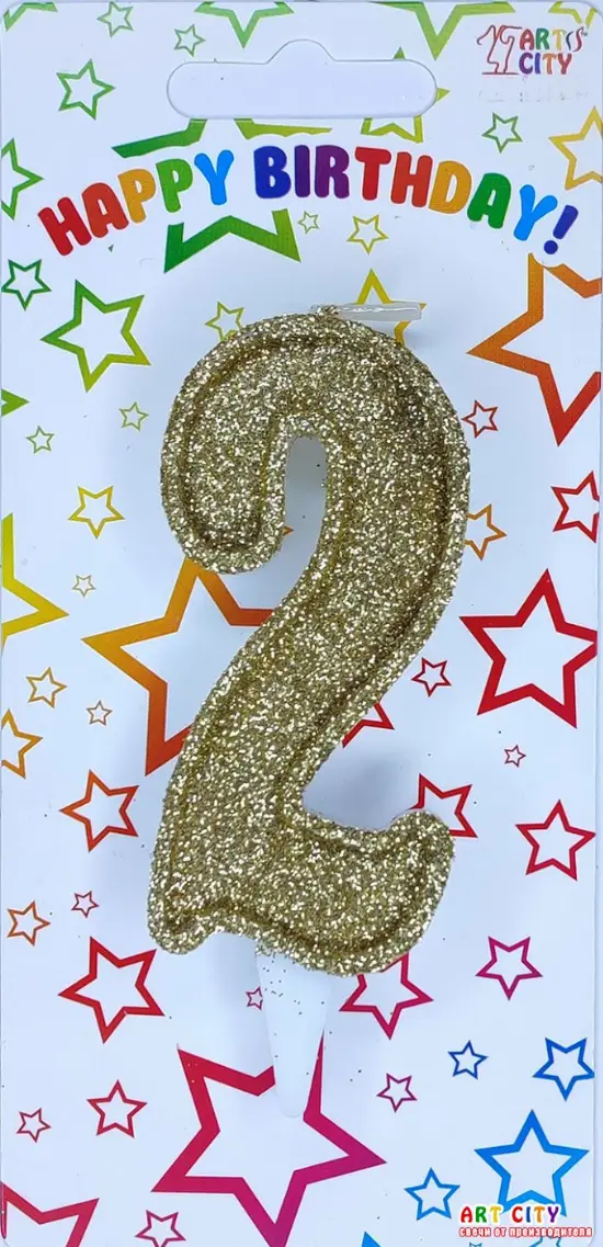 Свічка в золотому глітері 2